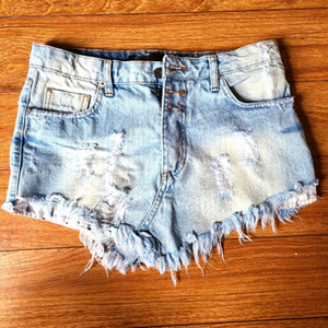 Animale distressed acid wash Jean skirt